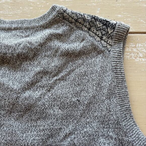 Dockers Mens Sweater Vest Gray Stripe Geometric Sleeveless V-Neck Pullover Sz M - Picture 7 of 7